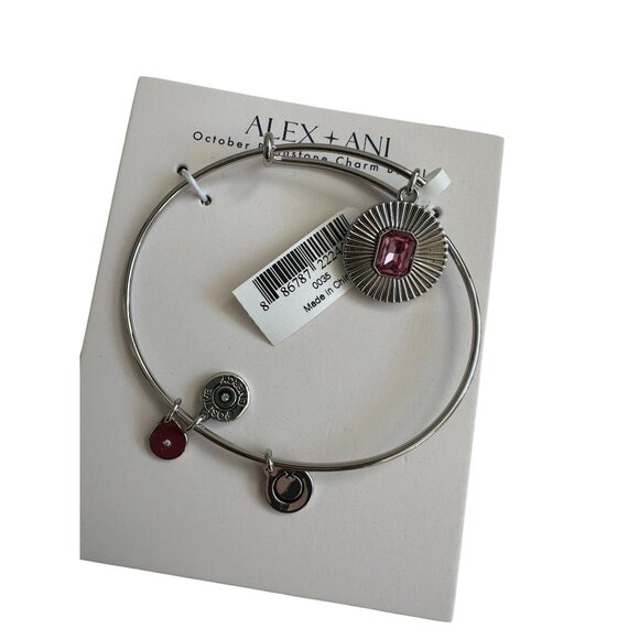 ALEX & ANI October Birthstone Bangle Bracelet NEW with tags - Picture 5 of 6